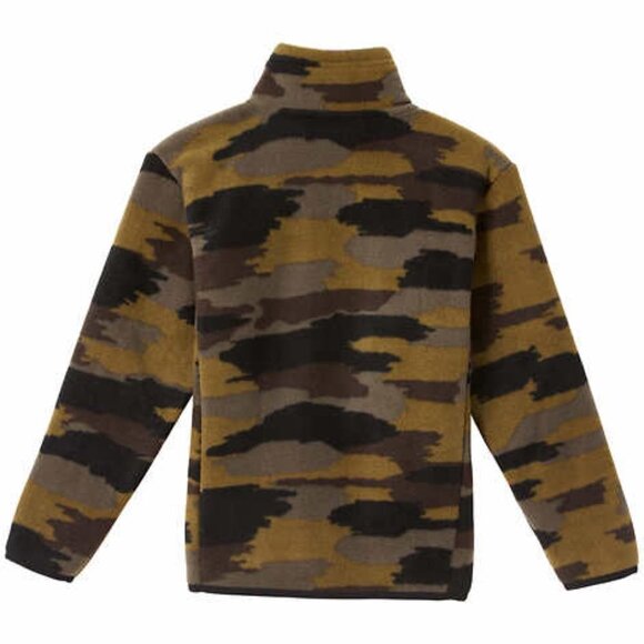 Pacific Trail Boy's Kid's Black/Green Camo Full Zip Fleece Jacket size S (7/8) - Picture 2 of 8